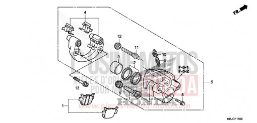 REAR BRAKE CALIPER FES125AC de 2012